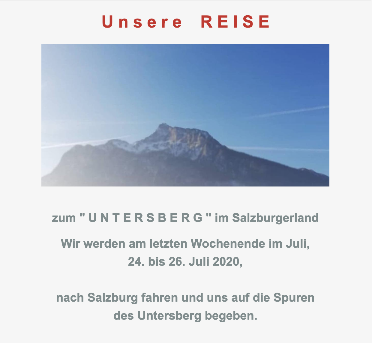 Untersberg Reise